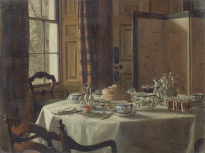 早餐，1880年。 作者 玛丽·海拉尔