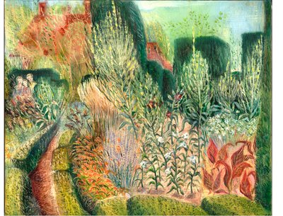 大迪克斯特：树冠和小径，2003 年（木板油画） 作者 玛丽·库珀
