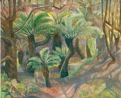 蕨类植物，特鲁维登，2012 年（木板油画） 作者 玛丽·库珀