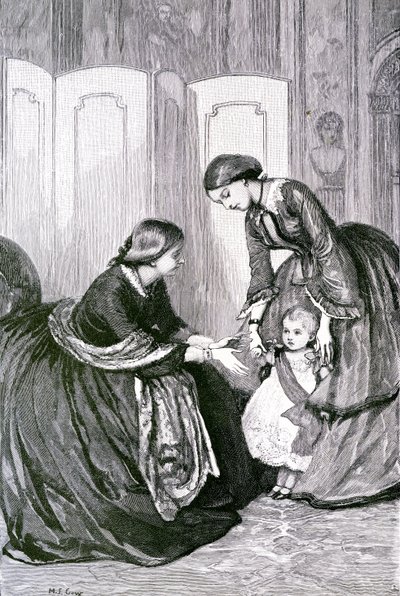 女王和她的小孙子普鲁士的威廉王子，c。 1880年 作者 玛丽·L·高