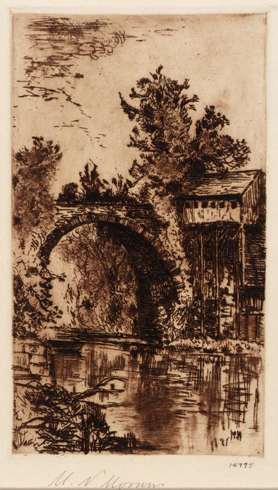 宾夕法尼亚州伊斯顿布斯基尔桥 作者 玛丽·尼莫·莫兰（Mary Nimmo Moran）