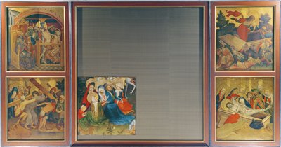 来自汉堡圣约翰教堂的圣托马斯祭坛于1424年开始（面板上的油画和油画） 作者 法兰克大师