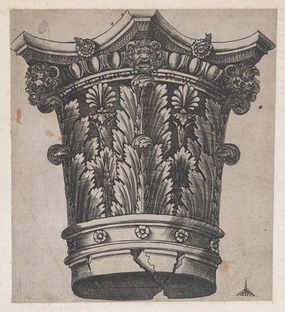 Speculum Romanae Magnificentiae：资本与头和面具，约1537年，约1537年。 作者 遗传算法硕士