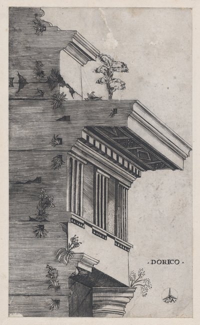 Speculum Romanae Magnificentiae:Doric order, ca. 1537., ca. 1537. 作者 遗传算法硕士