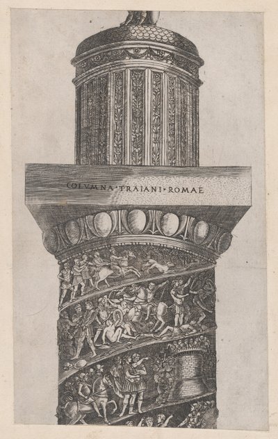 Speculum Romanae Magnificentiae:特拉扬柱子的上部，显示了阿拉...，16世纪。 作者 遗传算法硕士