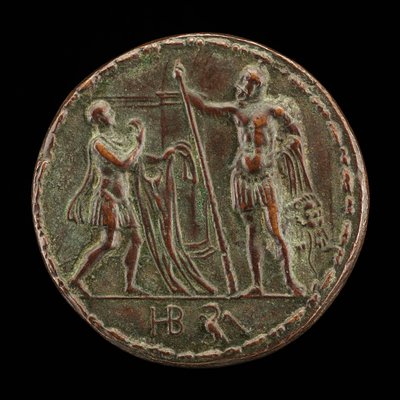 一个信使给赫拉克勒斯带来了内苏斯的衬衫[背面]，约1525-1550。 作者 硕士