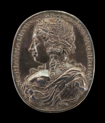索菲亚-阿梅利亚，1628-1685年，腓特烈三世的妻子1643年[背面]，约1648年。 作者 主LDS