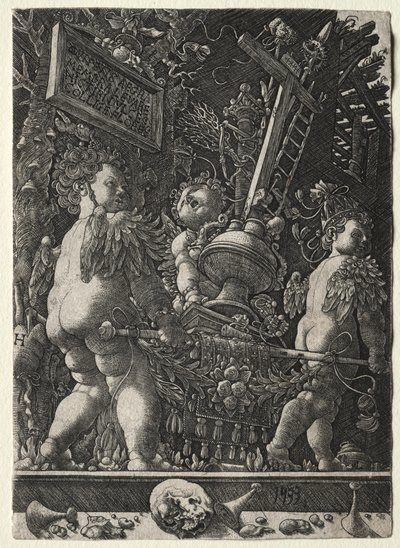 携带受难标志的天使，1533年。 作者 HL硕士