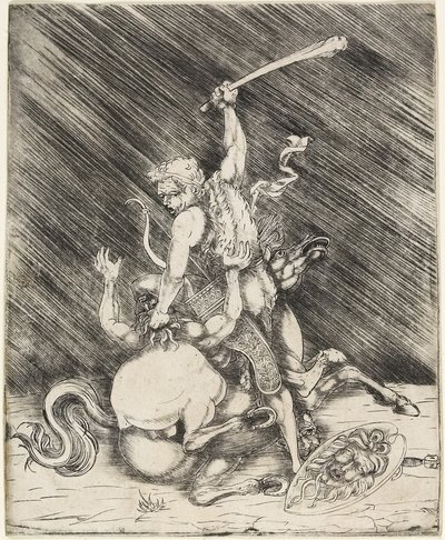 Hercules和Cacus，c.1505-1520（干点刻蚀） 作者 1515年的硕士