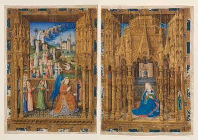 报喜》出自法国查尔斯的《小时》，1465年。 作者 法国查尔斯大师