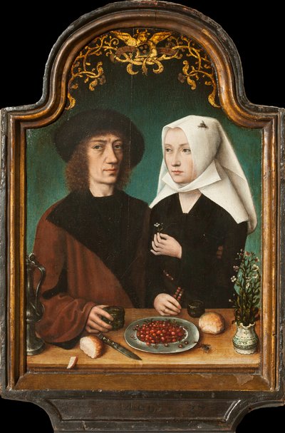 艺术家与妻子的自画像，1496年。 作者 法兰克福大师