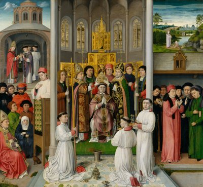 希波的圣奥古斯丁的生活场景，约1490年。 作者 Master of Saint Augustine