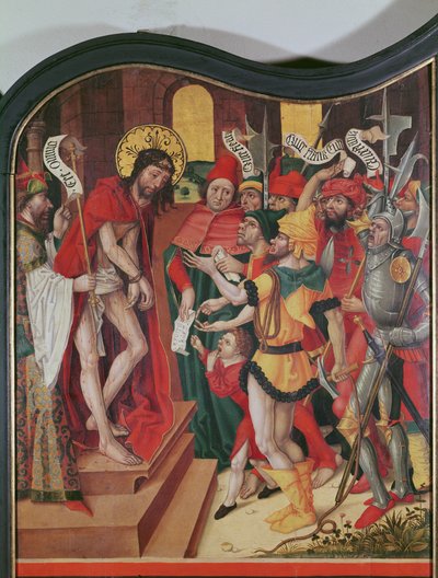Ecce Homo，Passion祭坛的内部右侧面板的顶部 作者 巴登康乃馨大师