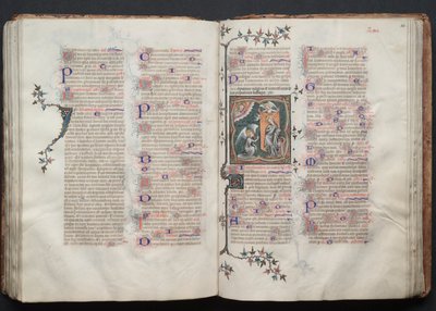 哥达弥撒曲》（The Gotha Missal）。Fol.109v，文本，约1375。 作者 Boqueteaux大师