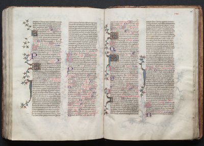 哥达弥撒曲》（The Gotha Missal）。Fol.125v，文本，约1375年。 作者 Boqueteaux大师