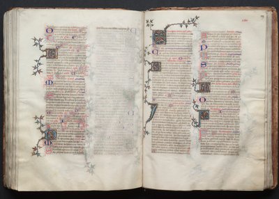哥达弥撒曲》（The Gotha Missal）。Fol.128v，文本，约1375年。 作者 Boqueteaux大师