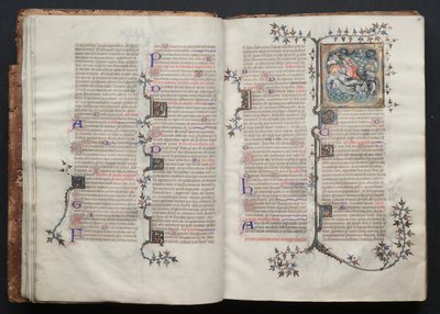 哥达弥撒曲》（The Gotha Missal）。Fol.15v, Text , c. 1375. 作者 Boqueteaux大师