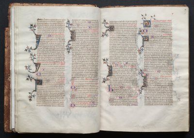 哥达弥撒曲》（The Gotha Missal）。Fol.19r, Text, c. 1375. 作者 Boqueteaux大师