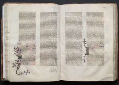 哥达弥撒曲》（The Gotha Missal）。Fol.35v，文本，约1375年。 作者 Boqueteaux大师