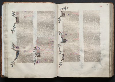 哥达弥撒曲》（The Gotha Missal）。Fol.37v，文本，约1375。 作者 Boqueteaux大师
