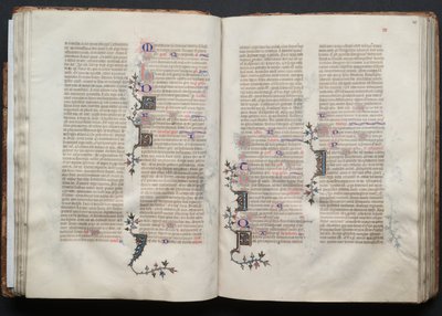 哥达弥撒曲》（The Gotha Missal）。Fol.40r, Text, c. 1375. 作者 Boqueteaux大师