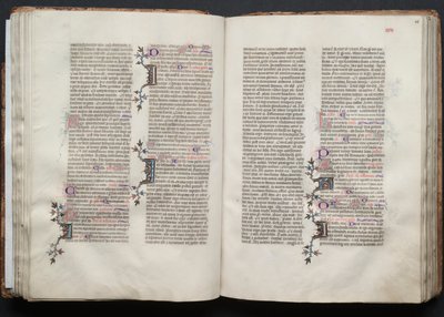 哥达弥撒曲》（The Gotha Missal）。Fol.46r, Text, c. 1375. 作者 Boqueteaux大师