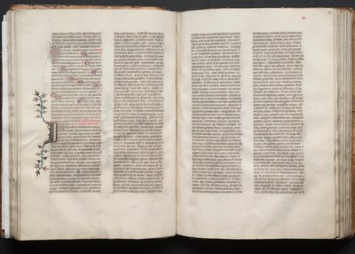 哥达弥撒曲》（The Gotha Missal）。Fol.51v，文本，约1375。 作者 Boqueteaux大师