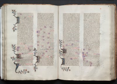 哥达弥撒曲》（The Gotha Missal）。Fol.70v，文本，约1375年。 作者 Boqueteaux大师