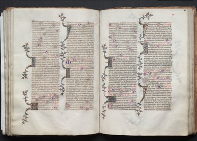 哥达弥撒曲》（The Gotha Missal）。Fol.80v，文本，约1375年。 作者 Boqueteaux大师