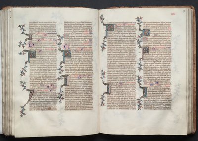 哥达弥撒曲》（The Gotha Missal）：Fol.90r, Text, c. 1375. 作者 Boqueteaux大师