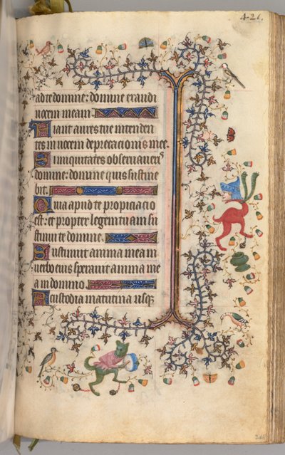 纳瓦拉国王（1361-1425）贵族查尔斯（Charles the Noble）的时间： 205r，文字，c。 1405。 作者 布鲁塞尔缩写和助理的硕士
