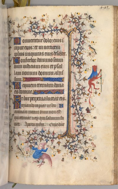 纳瓦拉国王（1361-1425）贵族查尔斯（Charles the Noble）的时间： 216r，文字，c。 1405。 作者 布鲁塞尔缩写和助理的硕士