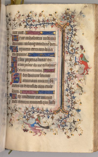 纳瓦拉国王（1361-1425）贵族查尔斯（Charles the Noble）的时间： 220r，文字，c。 1405。 作者 布鲁塞尔缩写和助理的硕士