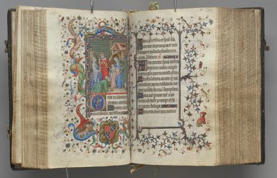 纳瓦拉国王（1361-1425）贵族查尔斯（Charles the Noble）的时间： 79r，文字，c。 1405。 作者 布鲁塞尔缩写和助理的硕士