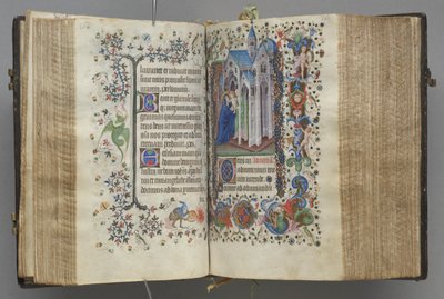 纳瓦拉国王（1361-1425）贵族查尔斯（Charles the Noble）的时间： 82v，文字，c。 1405。 作者 布鲁塞尔缩写和助理的硕士