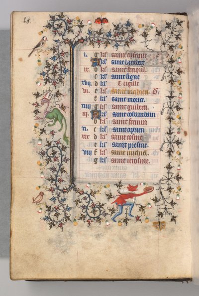 纳瓦拉国王（1361-1425）贵族查尔斯（Charles the Noble）的时间： 9月，9v，c。 1405。 作者 布鲁塞尔缩写和助理的硕士