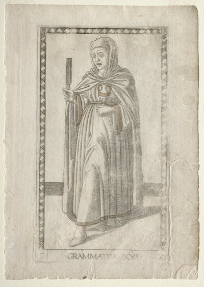 语法（摘自《塔罗奇》，C 辑：文科，第 21 号） 作者 Master of the E-Series Tarocchi