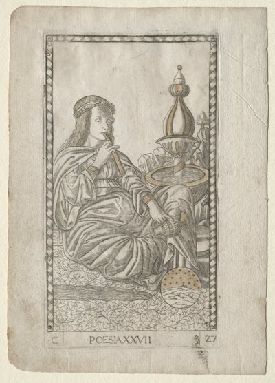 Tarocchi的诗歌，系列C：1467年以前的自由艺术，排名27。 作者 E系列塔罗基大师