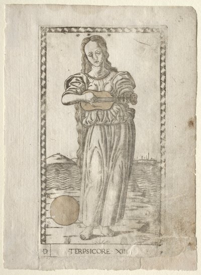 Terpsichore（歌舞）（选自塔罗奇系列 D：阿波罗与缪斯女神，第 13 号） 作者 E系列塔罗基大师