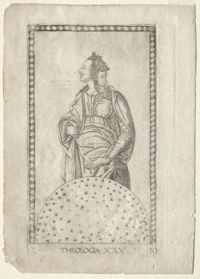 塔罗基（Tarocchi）神学，系列C：1467年以前的人文艺术，第30号。 作者 E系列塔罗基大师