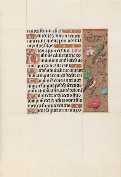 西班牙女王伊莎贝拉-天主教徒的时间：Fol.143r，约1500。 作者 马克西米利安第一本祈祷书的硕士