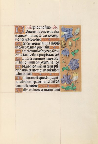 西班牙天主教女王伊莎贝拉的小时：  Fol.59r 作者 马克西米利安第一本祈祷书的硕士