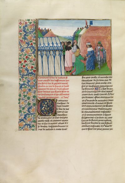 法国国王查理六世接见尤利希公爵 作者 Master of the Getty Froissart