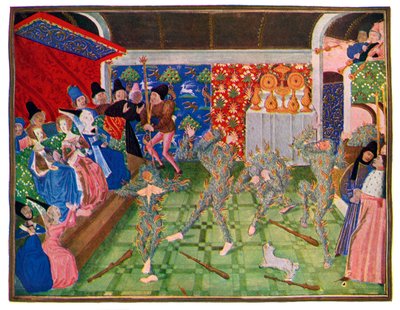 1393年，1470-1475年，法国法院的化装舞会。 作者 哈雷·弗洛萨尔特的主人