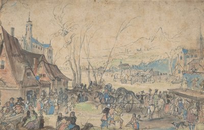乡村博览会，16世纪。 作者 冬宫素描本大师