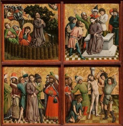 基督受难的祭坛画，约1440年代。 作者 Schlägl祭坛画大师