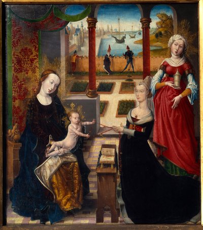 圣母玛利亚和抹大拉的圣母玛利亚绘画大师圣古都勒（15 世纪）（ec.flam.）1475 列日美术博物馆 作者 圣古德勒景观大师