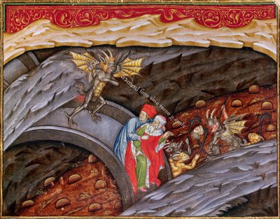 2017年f.245 Dante&39;s Inferno女士的评论由Guiniforte degli Bargigi ca. 1440 作者 维塔帝国的大师