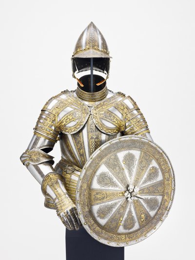 约1600年的半装甲和目标，用于步行服务 作者 星座大师