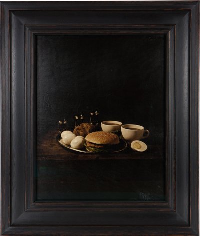 死囚牢里的最后一餐》，加里-吉尔摩，2012 年（羊皮纸上的数码转印版画） 作者 马特·科利肖
